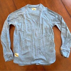 Tracksmith New England Women’s Light Blue Long Sleeve Running Tee Size XS